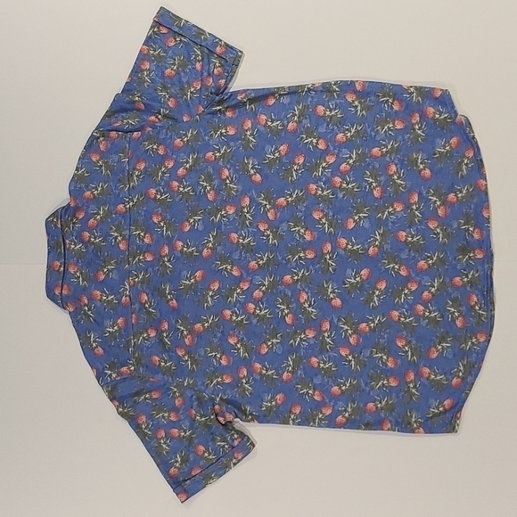 AGE of Wisdom Pineapple Print Casual Button-Up Shirt - Picture 2 of 6